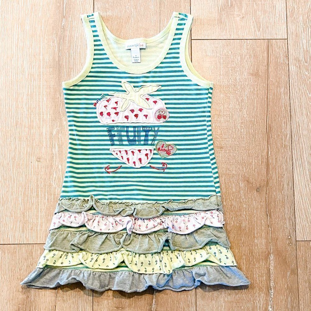 Naartjie Appliqué Strawberry Dress, Size 4